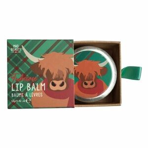 NWT Mad Beauty Tuberose Lip Balm Tin Scottish Scotland Highland Cow